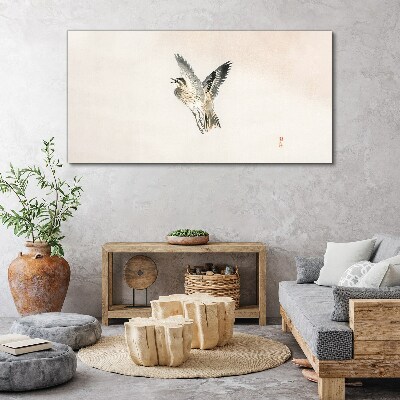 Tablou canvas Zborul păsării în culori delicate