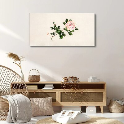 Tablou canvas Floare de bujor pe un fundal deschis