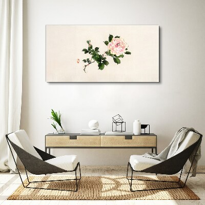 Tablou canvas Floare de bujor pe un fundal deschis