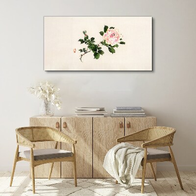 Tablou canvas Floare de bujor pe un fundal deschis