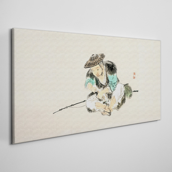 Tablou canvas Copilăria cu o pisică