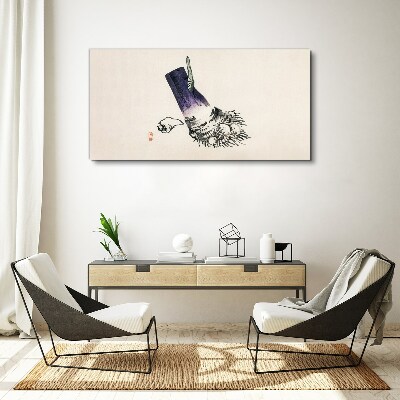 Tablou canvas O mână cu o perie și o coajă