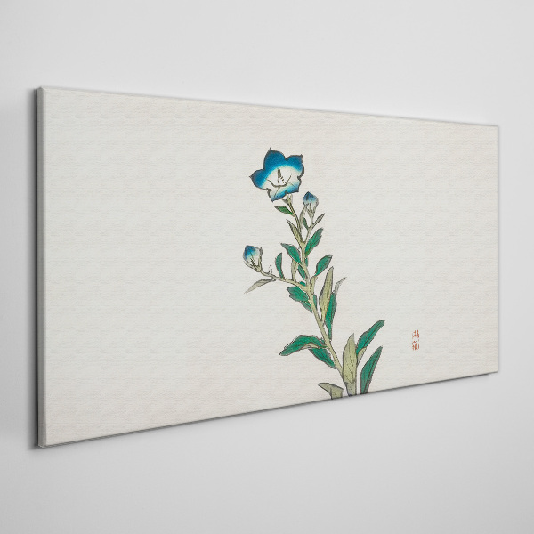 Tablou canvas Floare albastră pe fundal deschis