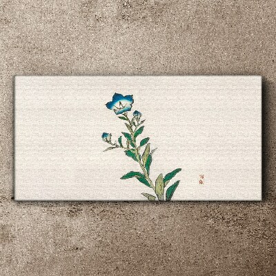 Tablou canvas Floare albastră pe fundal deschis