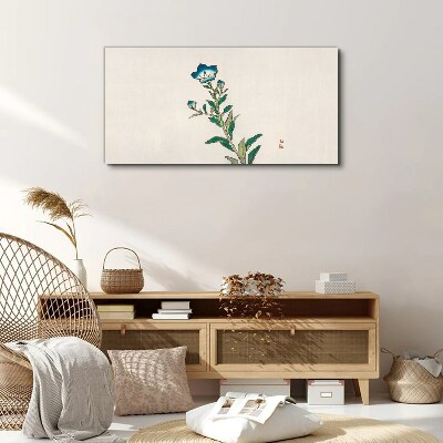 Tablou canvas Floare albastră pe fundal deschis