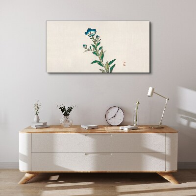 Tablou canvas Floare albastră pe fundal deschis