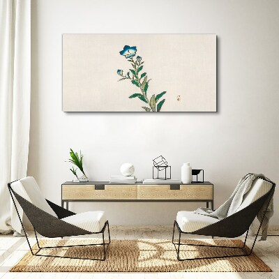 Tablou canvas Floare albastră pe fundal deschis