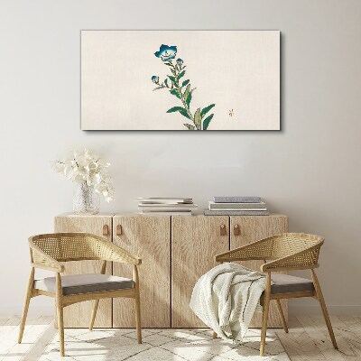 Tablou canvas Floare albastră pe fundal deschis