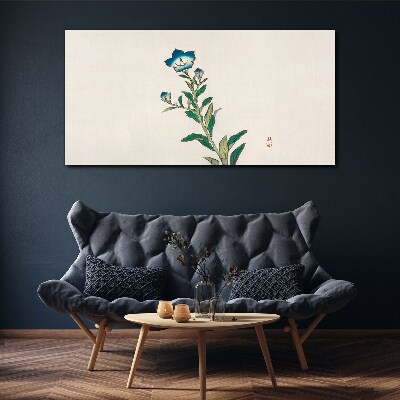 Tablou canvas Floare albastră pe fundal deschis