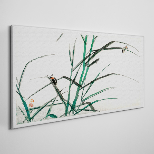 Tablou canvas Ierburi și insecte în armonie