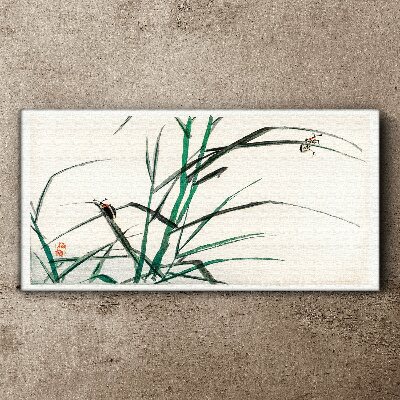Tablou canvas Ierburi și insecte în armonie