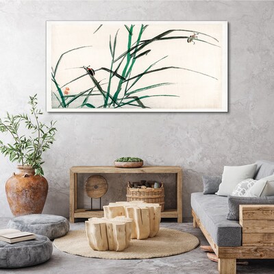 Tablou canvas Ierburi și insecte în armonie