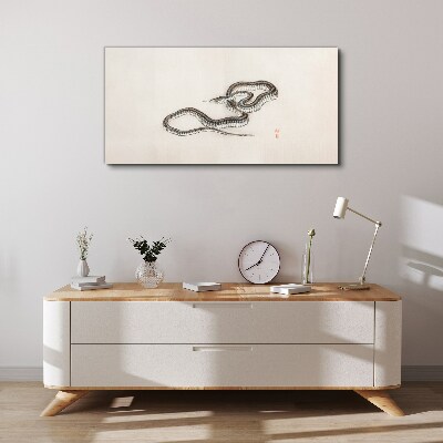 Tablou canvas Șarpe pe fundalul minimalismului