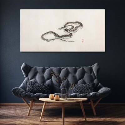 Tablou canvas Șarpe pe fundalul minimalismului