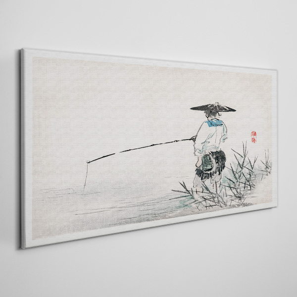 Tablou canvas Pescar într-un cadru liniștit