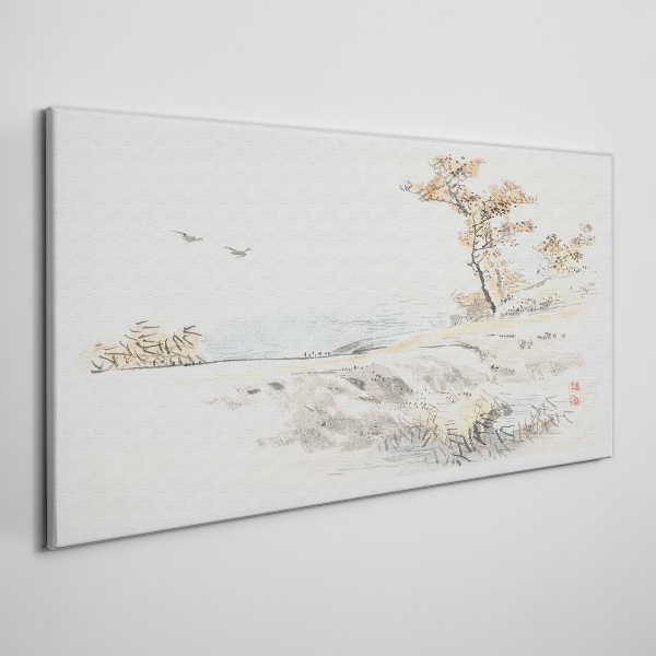 Tablou canvas Un peisaj liniștit lângă apă