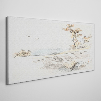 Tablou canvas Un peisaj liniștit lângă apă