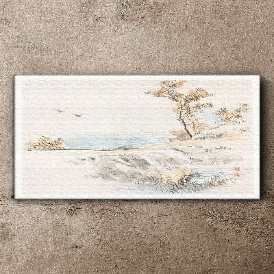 Tablou canvas Un peisaj liniștit lângă apă