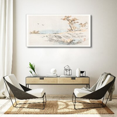 Tablou canvas Un peisaj liniștit lângă apă