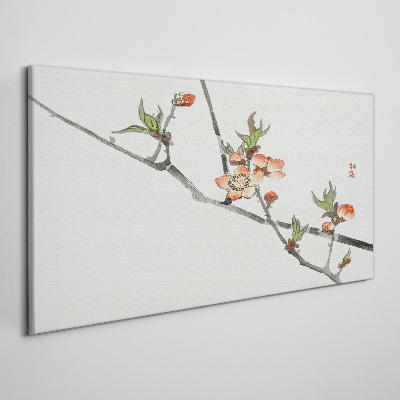 Tablou canvas Ramuri florale într-un stil delicat