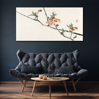 Tablou canvas Ramuri florale într-un stil delicat
