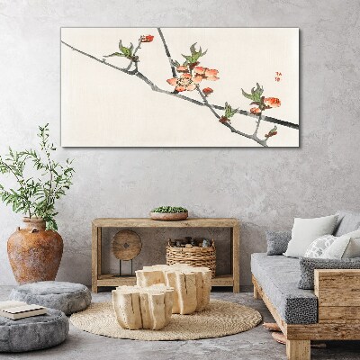 Tablou canvas Ramuri florale într-un stil delicat