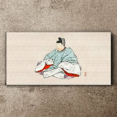 Tablou canvas Artist japonez în costum tradițional