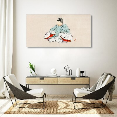 Tablou canvas Artist japonez în costum tradițional