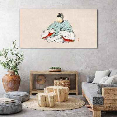 Tablou canvas Artist japonez în costum tradițional