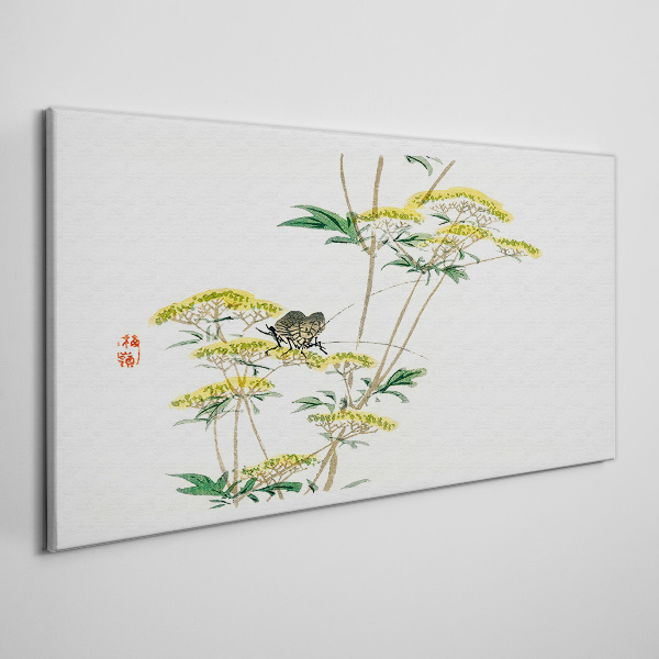 Tablou canvas Armonie florală cu fluture