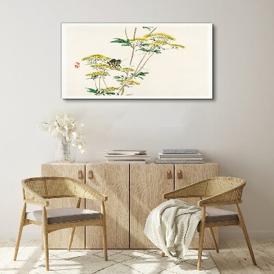 Tablou canvas Armonie florală cu fluture
