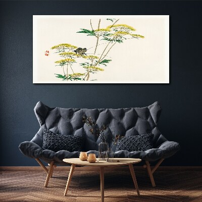 Tablou canvas Armonie florală cu fluture