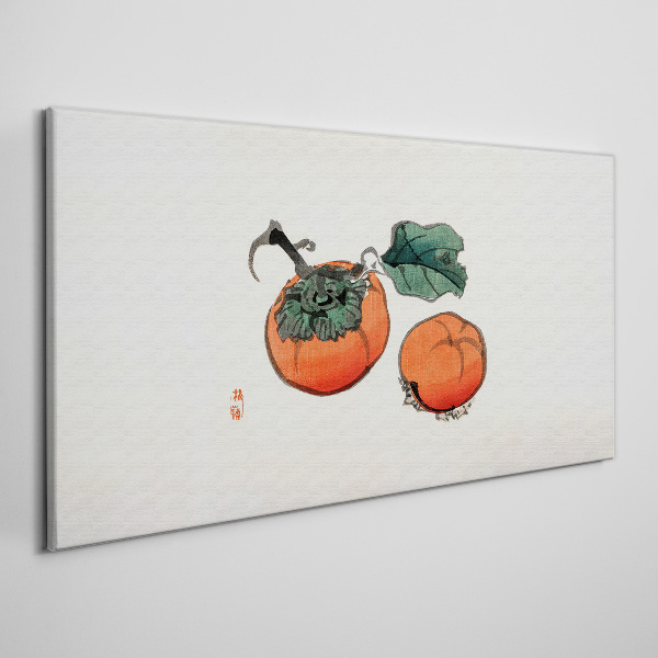 Tablou canvas Persimmons pe un fundal deschis