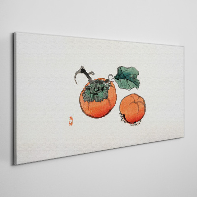 Tablou canvas Persimmons pe un fundal deschis