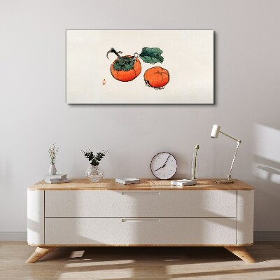 Tablou canvas Persimmons pe un fundal deschis