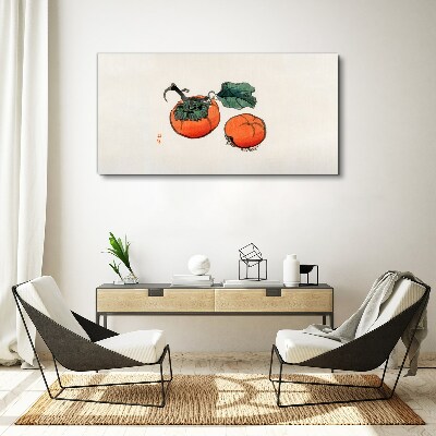 Tablou canvas Persimmons pe un fundal deschis