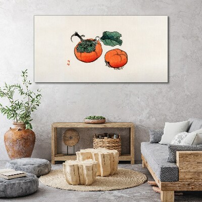 Tablou canvas Persimmons pe un fundal deschis