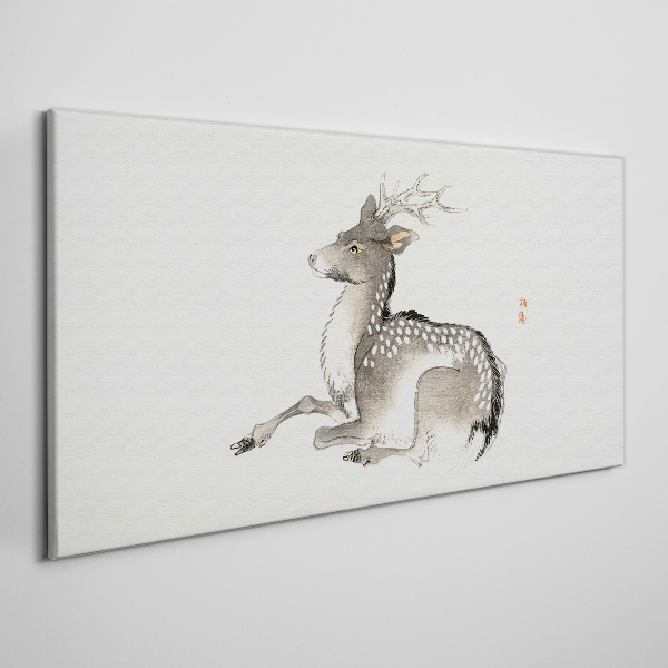 Tablou canvas O căprioară calmă în nuanțe delicate