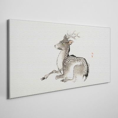 Tablou canvas O căprioară calmă în nuanțe delicate