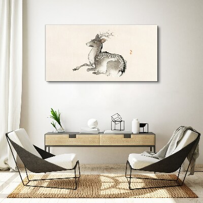 Tablou canvas O căprioară calmă în nuanțe delicate