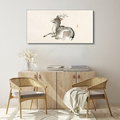 Tablou canvas O căprioară calmă în nuanțe delicate
