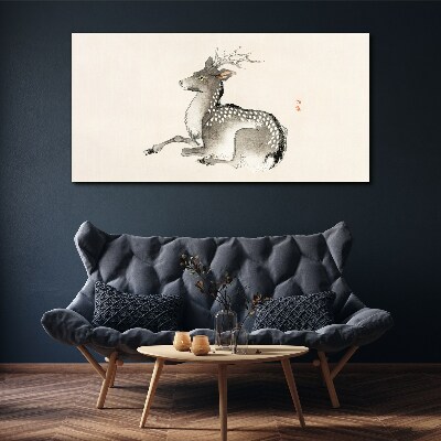 Tablou canvas O căprioară calmă în nuanțe delicate