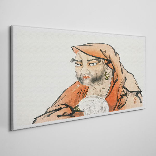 Tablou canvas Portretul unei femei în costum tradițional