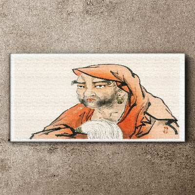 Tablou canvas Portretul unei femei în costum tradițional