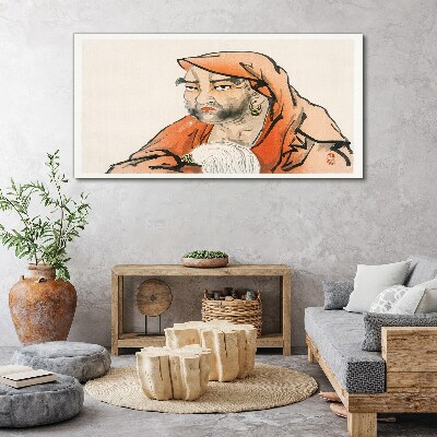 Tablou canvas Portretul unei femei în costum tradițional