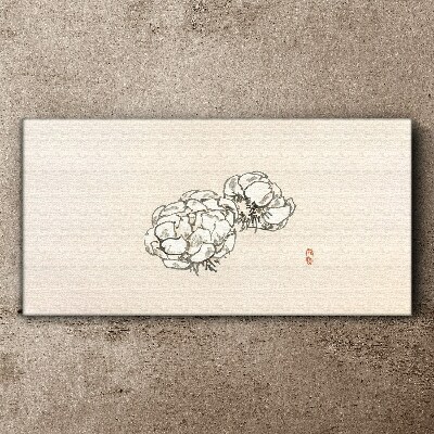 Tablou canvas Flori pe fundal deschis