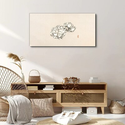 Tablou canvas Flori pe fundal deschis