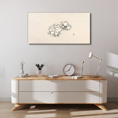 Tablou canvas Flori pe fundal deschis
