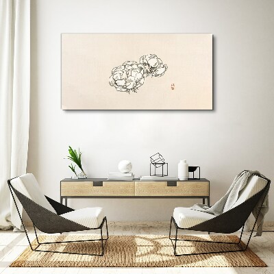 Tablou canvas Flori pe fundal deschis