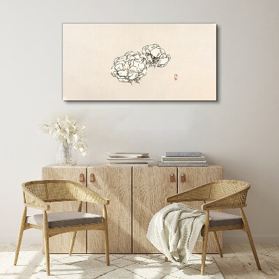 Tablou canvas Flori pe fundal deschis